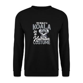 Koala In Human Costume Funny - Unisex Sweatshirt - black - Front - Alina (178cm) & Michal (187cm)