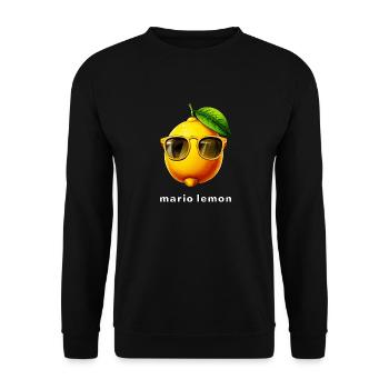 LEMON mario lemon - Unisex Sweatshirt - black - Front - Alina (178cm) & Michal (187cm)