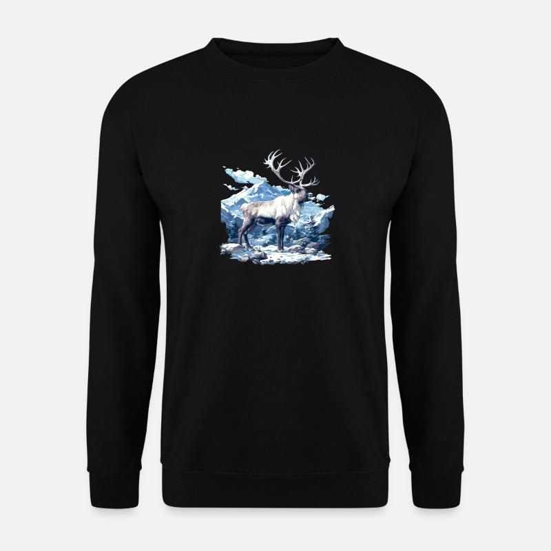Rentiere Rentier - Unisex Pullover - Schwarz