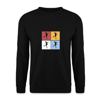 Quadrate Figure Skating Eiskunstlauf Sport Hobby - Unisex Pullover - Schwarz - Vorne - Alina (178cm) & Michal (187cm)
