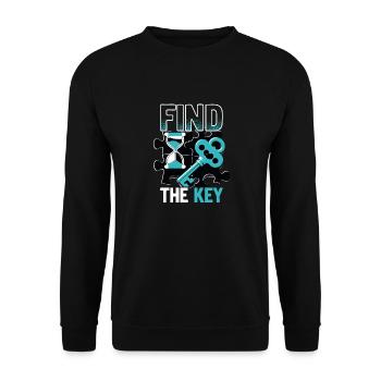 Escape Room Find The Key - Unisex Sweatshirt - black - Front - Alina (178cm) & Michal (187cm)