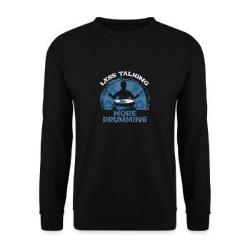Dragon Boat Less Talking More Drumming - Unisex Sweatshirt - black - Front - Alina (178cm) & Michal (187cm)