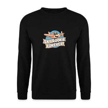 First time flying Travel Memory Sky - Unisex Sweatshirt - black - Front - Alina (178cm) & Michal (187cm)