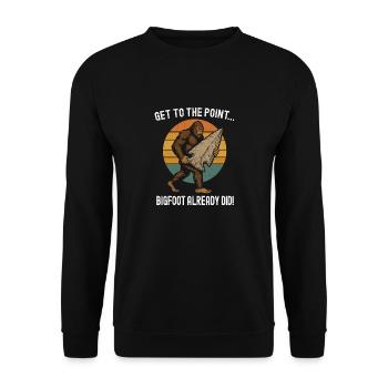 Bigfoot with arrowhead flint - Unisex Sweatshirt - black - Front - Alina (178cm) & Michal (187cm)