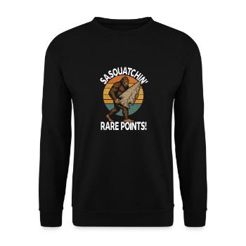 Flint Flint Arrowheads Flintknapping - Unisex Sweatshirt - black - Front - Alina (178cm) & Michal (187cm)