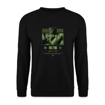Rotäugiger Laubfrosch Regenwald Amphibie - Unisex Pullover - Schwarz - Vorne - Alina (178cm) & Michal (187cm)