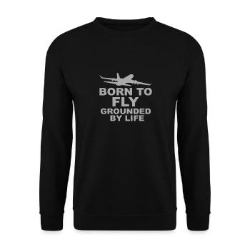Né pour voler - Sweat-shirt Unisexe - noir - Devant - Alina (178cm) & Michal (187cm)