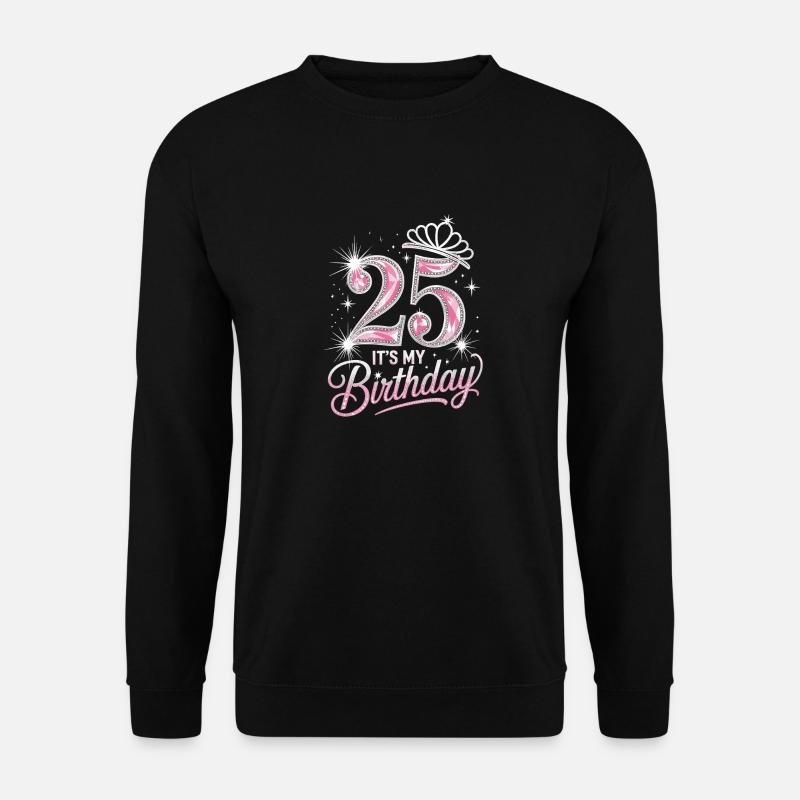 Couronne 25e anniversaire Glitter - Sweat-shirt Unisexe - noir