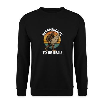 Flint Arrowheads Arrowhead Hunter Bigfoot - Unisex Sweatshirt - black - Front - Alina (178cm) & Michal (187cm)