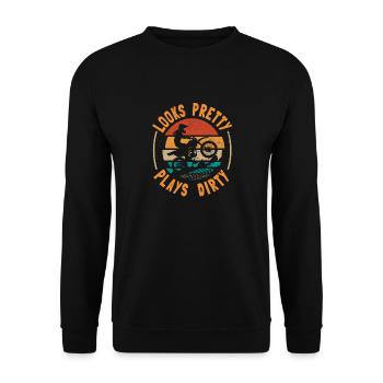 Motocross: Looks pretty Rides dirty - Unisex Sweatshirt - black - Front - Alina (178cm) & Michal (187cm)