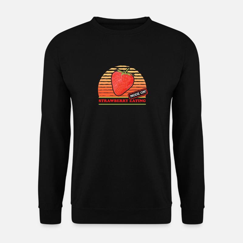 Erdbeeren Erdbeere Strawberry Geschenke - Unisex Pullover - Schwarz