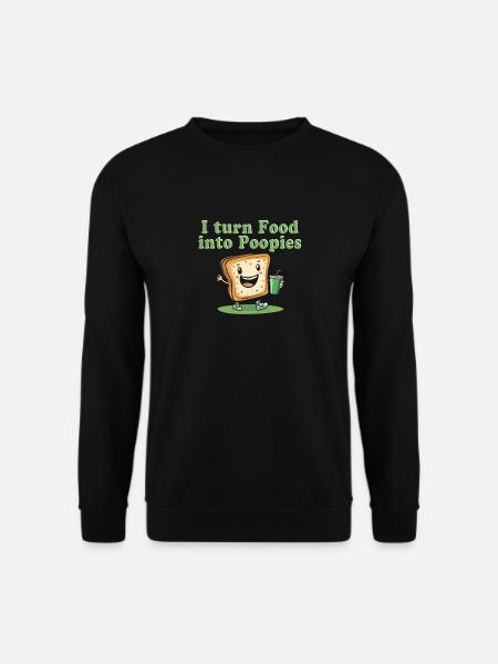 Ich Verwandle Essen In Häufchen Lustiges Cartoon - Unisex Pullover - Schwarz
