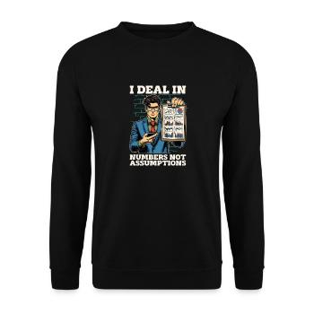 Statistician I Deal In Numbers Data Scientist - Unisex Sweatshirt - black - Front - Alina (178cm) & Michal (187cm)
