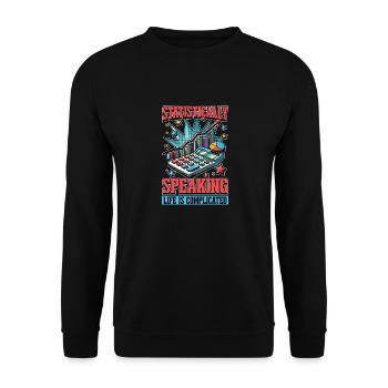 Statistically Speaking Data Scientist Statistician - Unisex Sweatshirt - black - Front - Alina (178cm) & Michal (187cm)