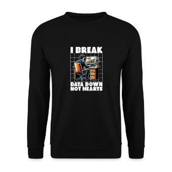 Statisticien Je décompose les données, j’adore la comptabilité - Sweat-shirt Unisexe - noir - Devant - Alina (178cm) & Michal (187cm)