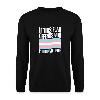 Fierté LGBT transgenre - Sweat-shirt Unisexe - noir - Devant - Alina (178cm) & Michal (187cm)