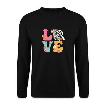 Amour Enquêteur médico-légal Scientifique médico-légal - Sweat-shirt Unisexe - noir - Devant - Alina (178cm) & Michal (187cm)