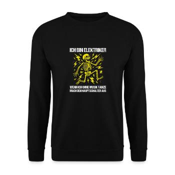 Je suis électricien - Sweat-shirt Unisexe - noir - Devant - Alina (178cm) & Michal (187cm)