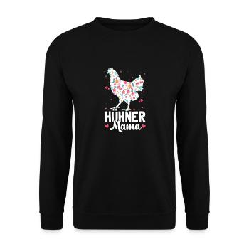 Hühner Mama Leben Auf Dem Bauernhof - Unisex Pullover - Schwarz - Vorne - Alina (178cm) & Michal (187cm)