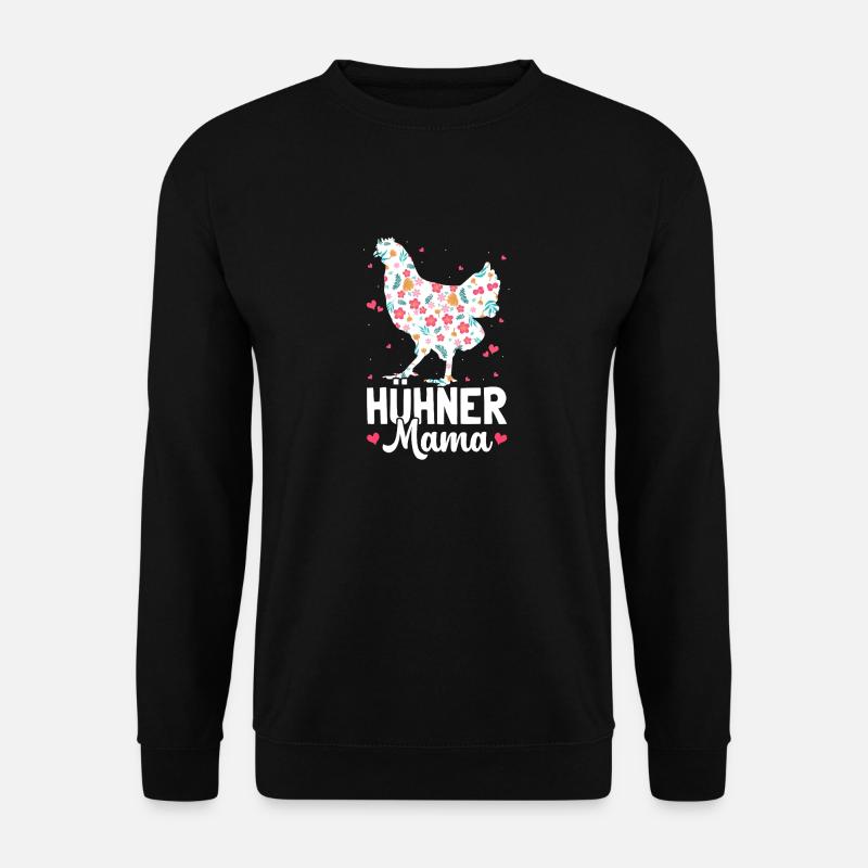 Hühner Mama Leben Auf Dem Bauernhof - Unisex Pullover - Schwarz