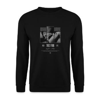 Rotäugiger Laubfrosch Regenwald Amphibie - Unisex Pullover - Schwarz - Vorne - Alina (178cm) & Michal (187cm)