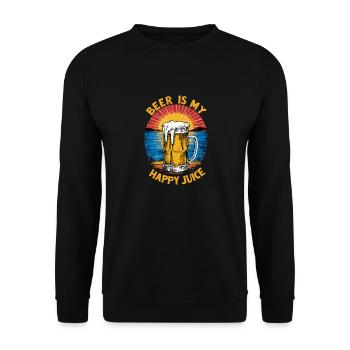 Beer Is My Lucky Juice Sunset - Unisex Sweatshirt - black - Front - Alina (178cm) & Michal (187cm)