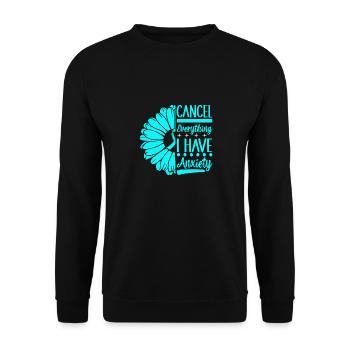 Anxiety disorder Anxiety disorder - Unisex Sweatshirt - black - Front - Alina (178cm) & Michal (187cm)
