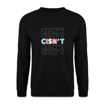Transgender Trans LGBT Pride - Unisex Pullover - Schwarz - Vorne - Alina (178cm) & Michal (187cm)