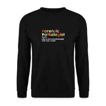 Médecin légiste Définition Rétro Vintage - Sweat-shirt Unisexe - noir - Devant - Alina (178cm) & Michal (187cm)