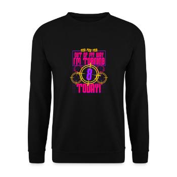 Laser Tag 8 Anniversaire - Sweat-shirt Unisexe - noir - Devant - Alina (178cm) & Michal (187cm)