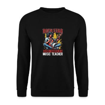 Music Teacher Rock Star Cleverly Choir Teacher - Unisex Sweatshirt - black - Front - Alina (178cm) & Michal (187cm)