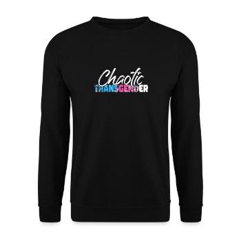 Transgender Trans LGBT Pride - Unisex Pullover - Schwarz - Vorne - Alina (178cm) & Michal (187cm)