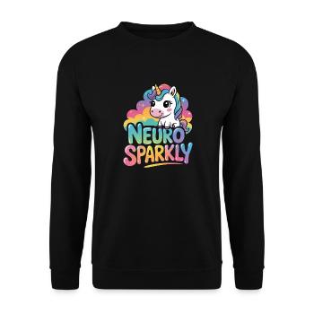 Neuro Sparkly - Unisex Pullover - Schwarz - Vorne - Alina (178cm) & Michal (187cm)