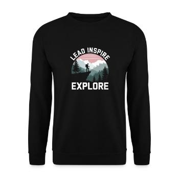 Scout Guide Scout Camping - Unisex Sweatshirt - black - Front - Alina (178cm) & Michal (187cm)