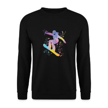 Snowboarder Snowboarding Snowboard - Sweat-shirt Unisexe - noir - Devant - Alina (178cm) & Michal (187cm)