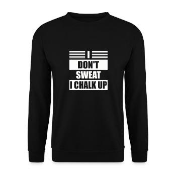 Ich Schwitze Nicht, Ich Kreide Boulder - Unisex Pullover - Schwarz - Vorne - Alina (178cm) & Michal (187cm)