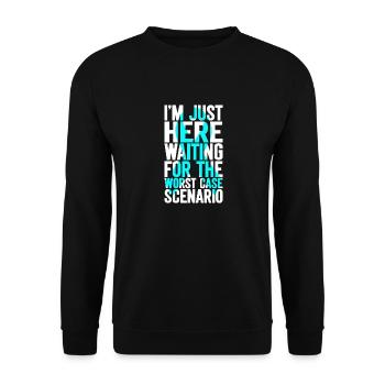 Angststörung Anxiety disorder - Unisex Pullover - Schwarz - Vorne - Alina (178cm) & Michal (187cm)