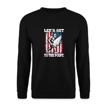 Funny Bigfoot Arrowheads US Flag - Unisex Sweatshirt - black - Front - Alina (178cm) & Michal (187cm)