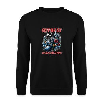 Music Teacher Offbeat But Loves Musical Instrument - Unisex Sweatshirt - black - Front - Alina (178cm) & Michal (187cm)