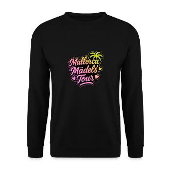 Mallorca Mädels Tour Bunt - Unisex Pullover - Schwarz - Vorne - Alina (178cm) & Michal (187cm)