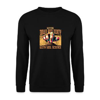 Soil Science Getting Down And Dirty - Unisex Sweatshirt - black - Front - Alina (178cm) & Michal (187cm)