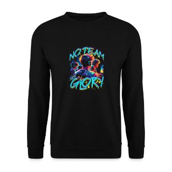 Esports Esport Multiplayer No Team No Glory - Unisex Sweatshirt - black - Front - Alina (178cm) & Michal (187cm)