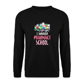 Pharmacy Tech Technician - Unisex Sweatshirt - black - Front - Alina (178cm) & Michal (187cm)