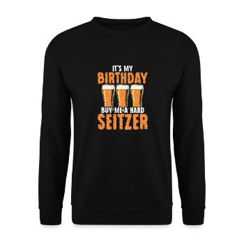 Kneipentour Bar Crawl Bar Hopping Pup Hopping - Unisex Pullover - Schwarz - Vorne - Alina (178cm) & Michal (187cm)