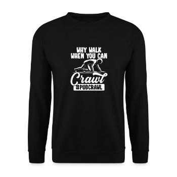 Tournée des bars, tournée des bars, tournée des bars, saut des chiots - Sweat-shirt Unisexe - noir - Devant - Alina (178cm) & Michal (187cm)