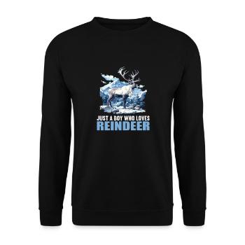 Reindeer Reindeer - Unisex Sweatshirt - black - Front - Alina (178cm) & Michal (187cm)