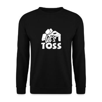 Let's Toss Cornhole Player Fun - Unisex Sweatshirt - black - Front - Alina (178cm) & Michal (187cm)