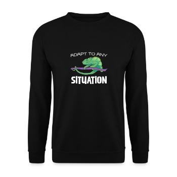 Caméléon : s’adapter à toutes les situations - Sweat-shirt Unisexe - noir - Devant - Alina (178cm) & Michal (187cm)
