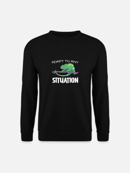Chameleon adaptation to any situation - Unisex Sweatshirt - black