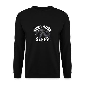 Besoin de plus de sommeil Drôle de carlin - Sweat-shirt Unisexe - noir - Devant - Alina (178cm) & Michal (187cm)
